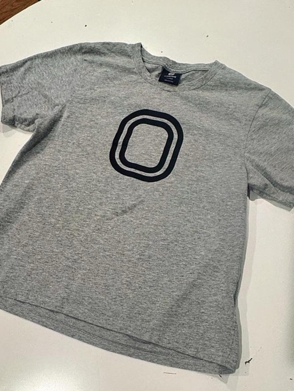 Overtime Youth Large Heather Gray Classic Logo Tee